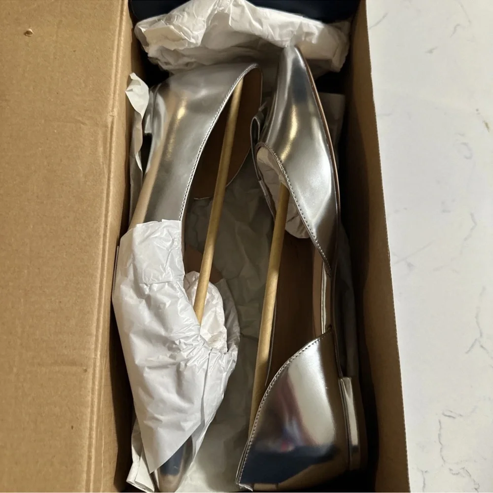 Cole Haan Women's Metallic Silver Loafers - Picture 6 of 7